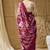 Red color silk blend fabric stylish printed  ready to wear saree