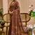maroon cotton blend zari weaving floral digital print festive saree with unstitched blouse piece