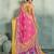 Pink color linen fabric graceful festive looks fancy saree