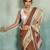 brown smart mul cotton blend fabric designer graceful saree