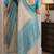 Off white sky soft kanjivaram silk blend banarasi jacuard work festive saree with unstitched blouse piece
