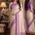 Off white sky soft kanjivaram silk blend banarasi jacuard work festive saree with unstitched blouse piece