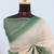 cream green cotton blend zari weaving floral digital print festive saree with unstitched blouse piece