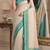 Off white sky soft kanjivaram silk blend banarasi jacuard work festive saree with unstitched blouse piece
