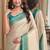 Off white sky soft kanjivaram silk blend banarasi jacuard work festive saree with unstitched blouse piece