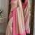Off white pink soft kanjivaram silk blend banarasi jacuard work festive saree with unstitched blouse piece
