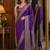 Wine soft silk blend banarasi jacuard work festive saree with unstitched blouse piece