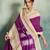 purple smart mul cotton blend fabric designer graceful saree