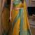 Yellow soft silk blend banarasi jacuard work festive saree with unstitched blouse piece