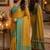 Yellow soft silk blend banarasi jacuard work festive saree with unstitched blouse piece