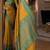 Yellow soft silk blend banarasi jacuard work festive saree with unstitched blouse piece