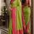 Parrot green soft silk blend banarasi jacuard work festive saree with unstitched blouse piece