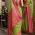Parrot green soft silk blend banarasi jacuard work festive saree with unstitched blouse piece