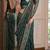Green soft silk blend banarasi jacuard work festive saree with unstitched blouse piece