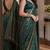 Green soft silk blend banarasi jacuard work festive saree with unstitched blouse piece