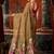brown khadi cotton blend fabric woven designer fancy graceful saree
