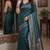 Rama soft silk blend banarasi jacuard work festive saree with unstitched blouse piece