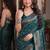 Rama soft silk blend banarasi jacuard work festive saree with unstitched blouse piece