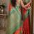 Orange soft silk blend banarasi jacuard work festive saree with unstitched blouse piece