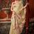 beige khadi cotton blend fabric woven designer fancy graceful saree