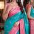Rama soft silk blend banarasi jacuard work festive saree with unstitched blouse piece