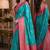 Rama soft silk blend banarasi jacuard work festive saree with unstitched blouse piece