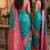 Rama soft silk blend banarasi jacuard work festive saree with unstitched blouse piece