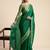 green chiffon fabric smart festive graceful saree