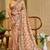 cream cotton blend zari weaving floral digital print festive saree with unstitched blouse piece