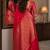 Pink soft silk blend banarasi jacuard work festive saree with unstitched blouse piece