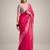magenta chiffon fabric smart festive graceful saree