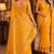 Yeloow soft silk blend banarasi jacuard work festive saree with unstitched blouse piece