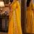 Yeloow soft silk blend banarasi jacuard work festive saree with unstitched blouse piece