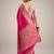 magenta chiffon fabric smart festive graceful saree