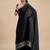 black chiffon fabric smart festive graceful saree