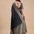 black chiffon fabric smart festive graceful saree