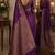 Wine soft silk blend banarasi jacuard work festive saree with unstitched blouse piece
