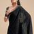 black chiffon fabric smart festive graceful saree