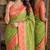 Mehendi soft silk blend banarasi jacuard work festive saree with unstitched blouse piece