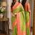 Mehendi soft silk blend banarasi jacuard work festive saree with unstitched blouse piece