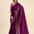 purple chiffon fabric smart festive graceful saree