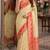 Cream  soft silk blend banarasi jacuard work festive saree with unstitched blouse piece