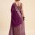 purple chiffon fabric smart festive graceful saree