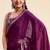 purple chiffon fabric smart festive graceful saree