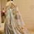 sky cotton blend zari weaving floral digital print festive saree with unstitched blouse piece