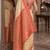 Cream  soft silk blend banarasi jacuard work festive saree with unstitched blouse piece