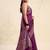 purple chiffon fabric smart festive graceful saree