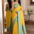 Yellow soft silk blend banarasi jacuard work festive saree with unstitched blouse piece