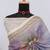 lavender cotton blend zari weaving floral digital print festive saree with unstitched blouse piece