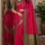 Pink soft silk blend banarasi jacuard work festive saree with unstitched blouse piece